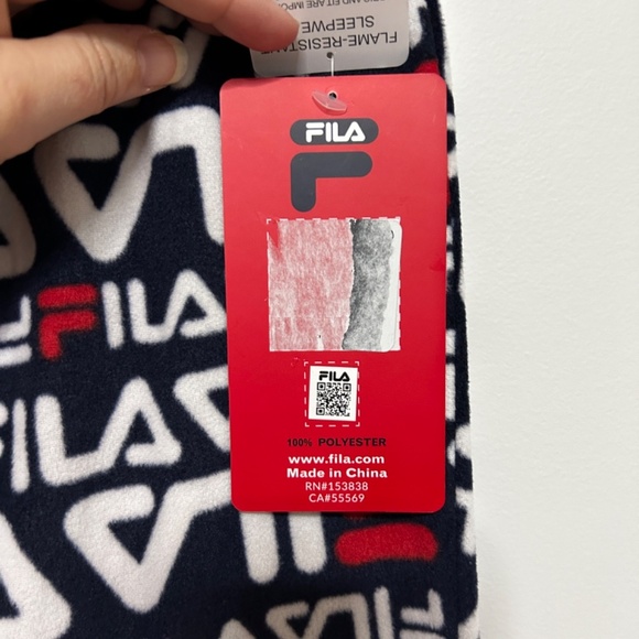 NWT Fila Boys 2 Pair Pyjama Bottoms Fleece Flame Resistant Size 8 Elastic Waist - Picture 12 of 14